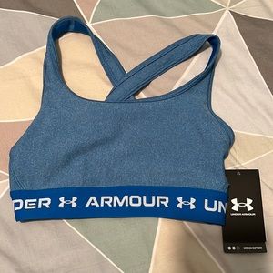 Blue under armour sports bra